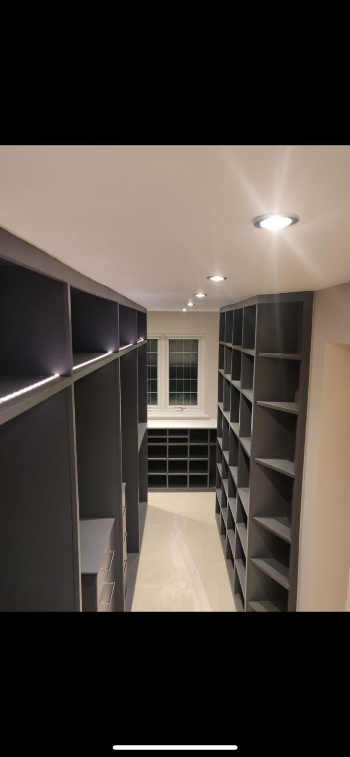 Walk-in wardrobe joinery