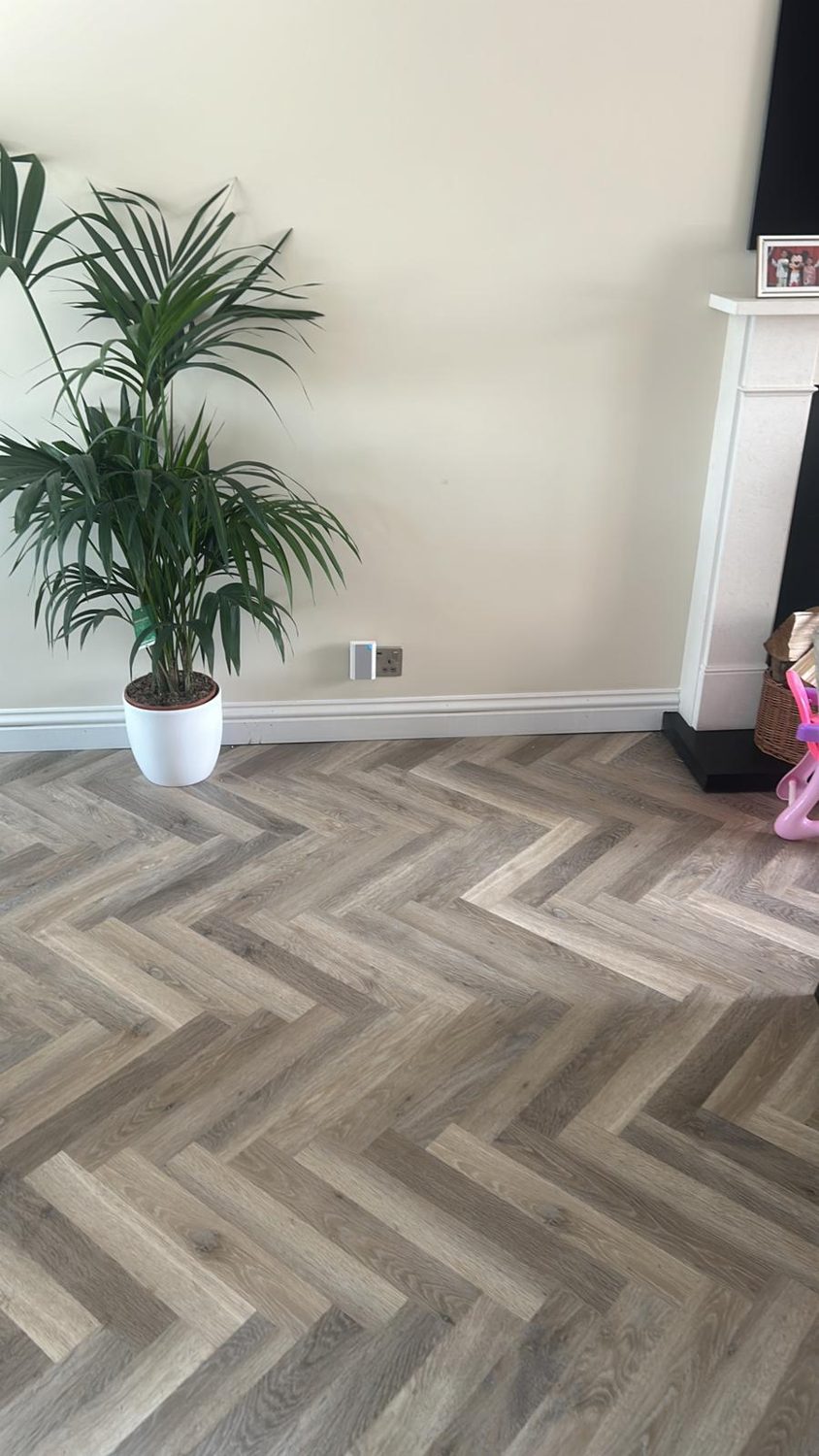 Herringbone flooring and joinery